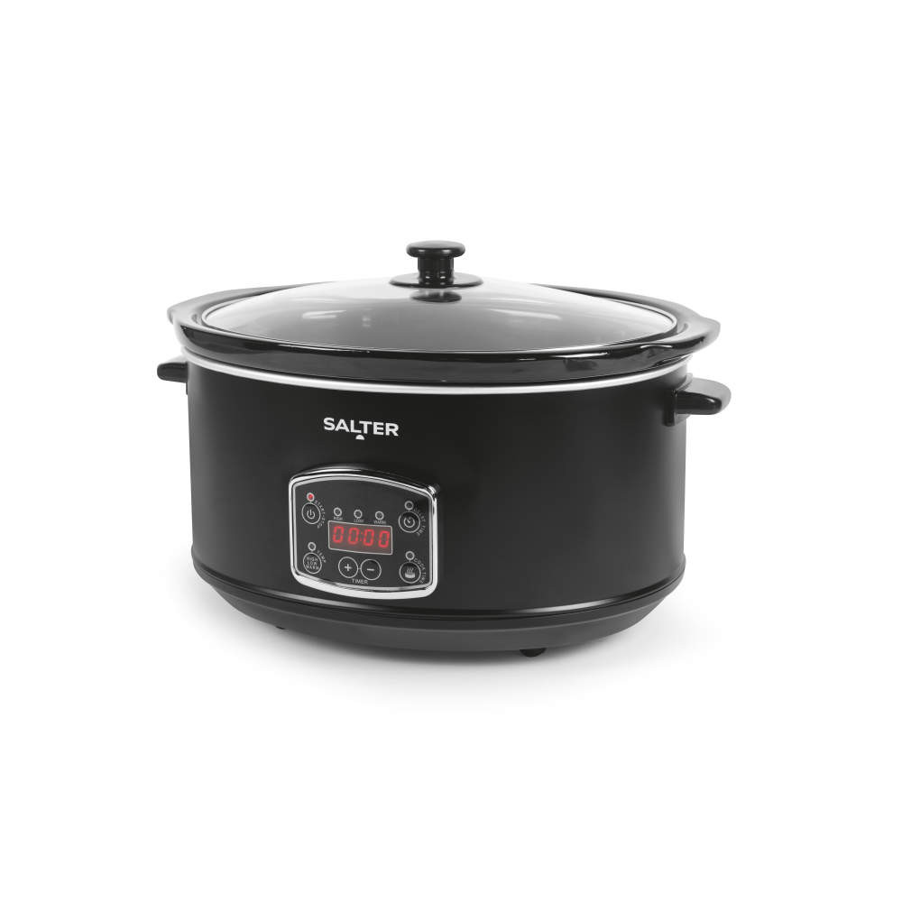 salter Digital 6.5L Slow Cooker – Black