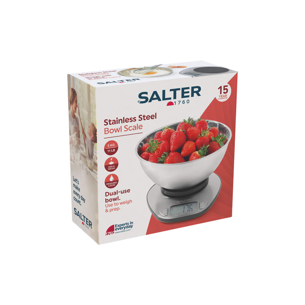 Salter Digital Bowl Scale – Stainless Steel