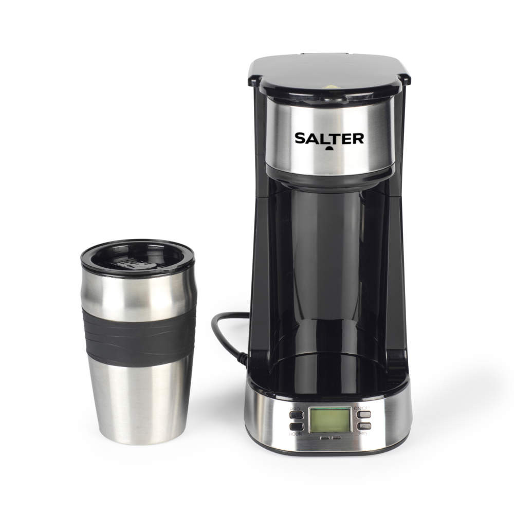 salter Digital Coffee Maker to Go & Travel Mug