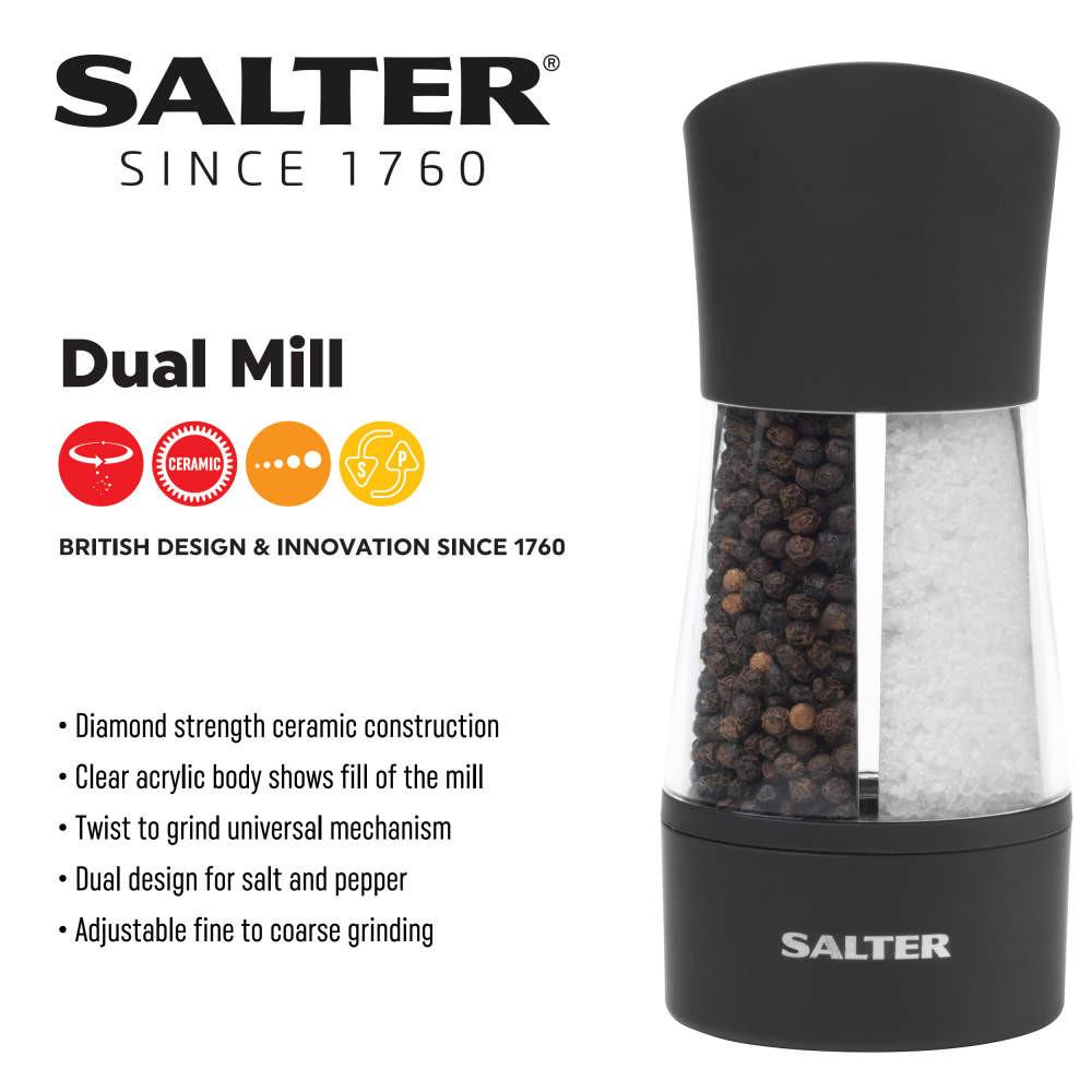 Salter Dual Mechanical Salt & Pepper Mill