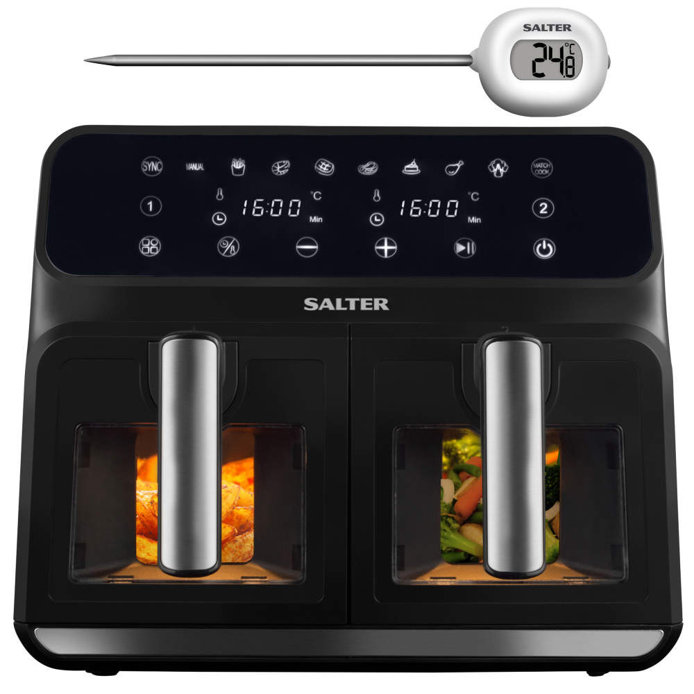 salter Dual View Pro Air Fryer & Thermometer Set