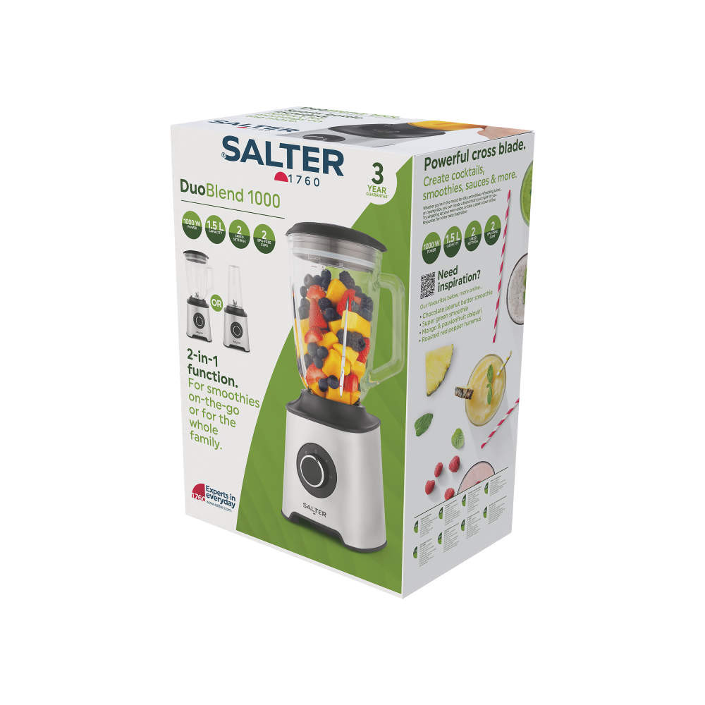 Salter DuoBlend 1000 - 2-in-1 Smoothie Maker