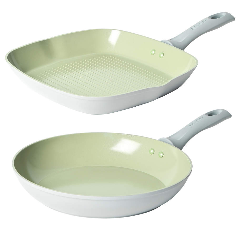 salter Earth Frying Pan & Griddle Set
