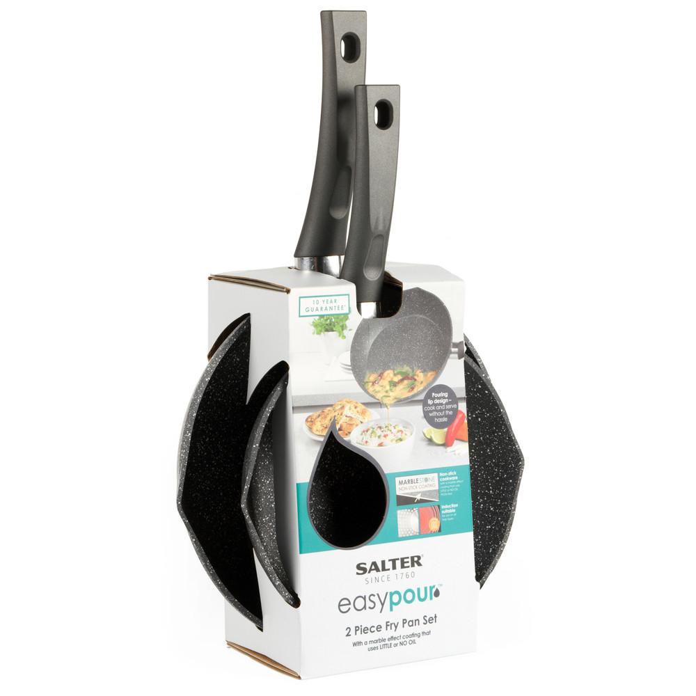 Salter Easy Pour 2-Piece Fry Pan Set - 20/24cm