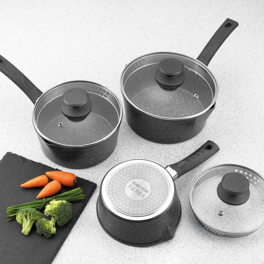 Salter Easy Pour 3-Piece Saucepan Set