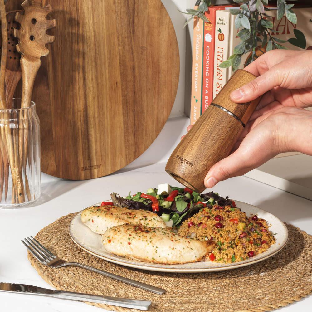 Salter Edith Acacia Salt & Pepper Mills