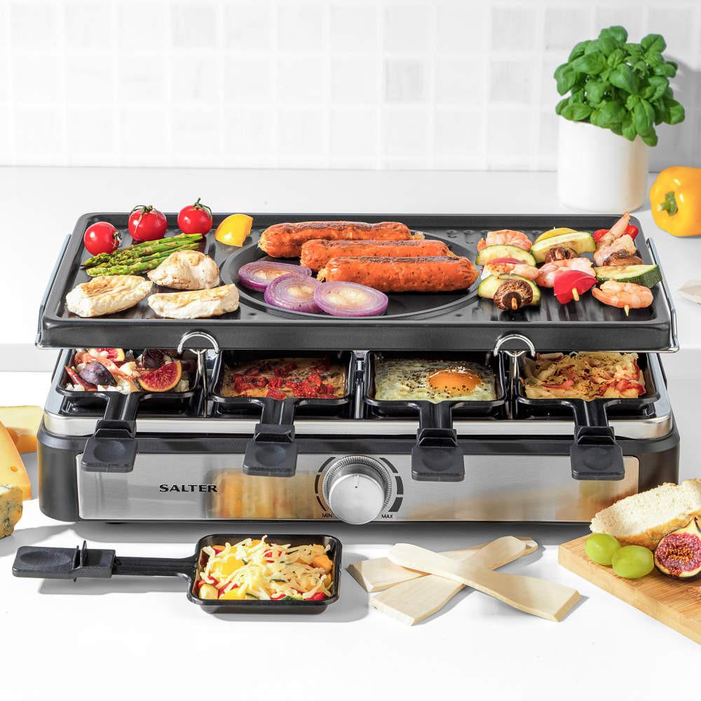 Salter Electric 2-in-1 Raclette Grill & Fondue Set