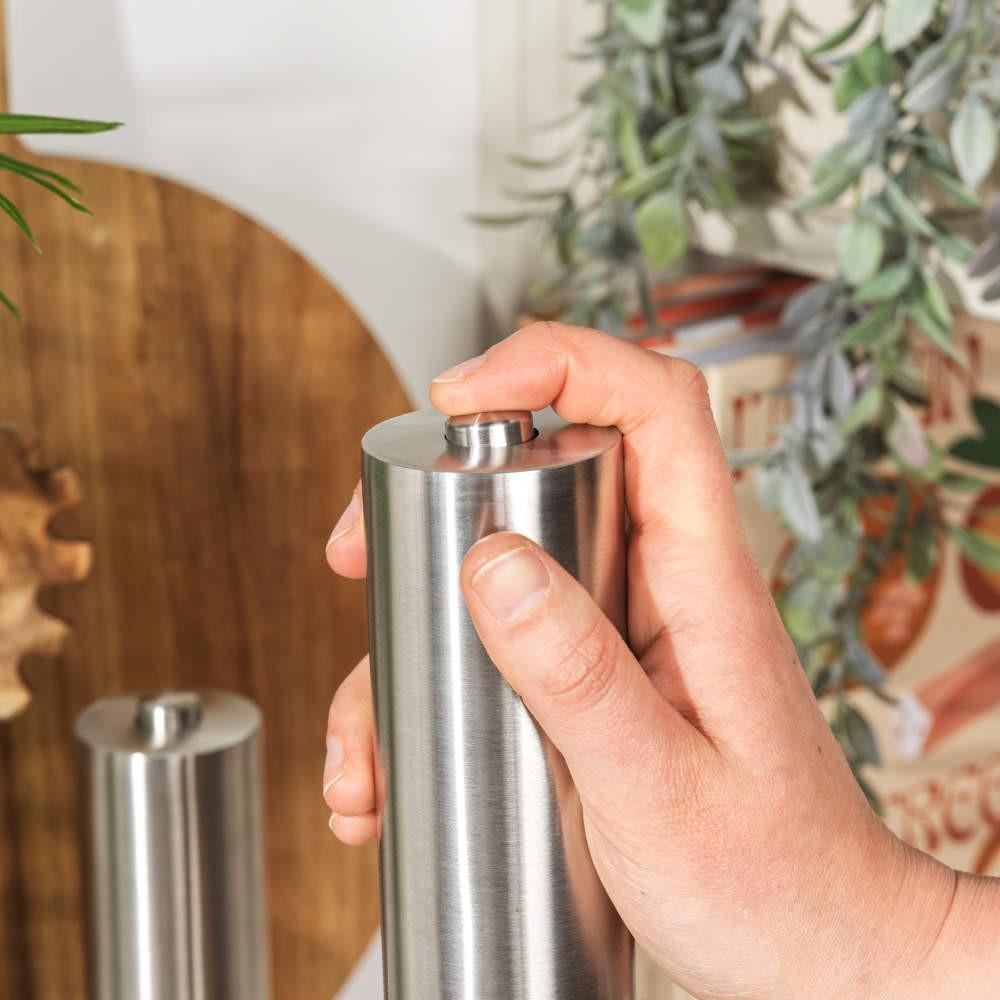 Salter Electric Salt & Pepper Mills - Stainless Steel