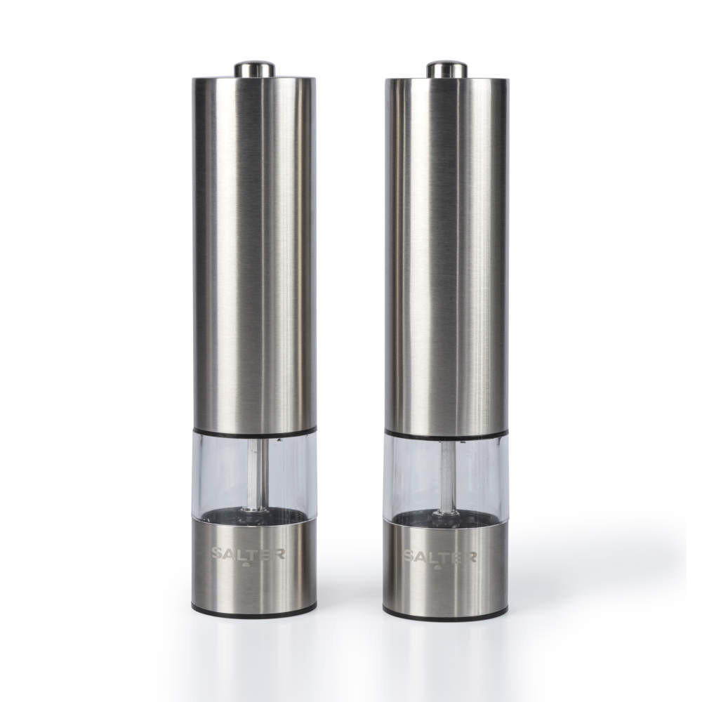 salter Electric Salt & Pepper Mills - Stainless Steel