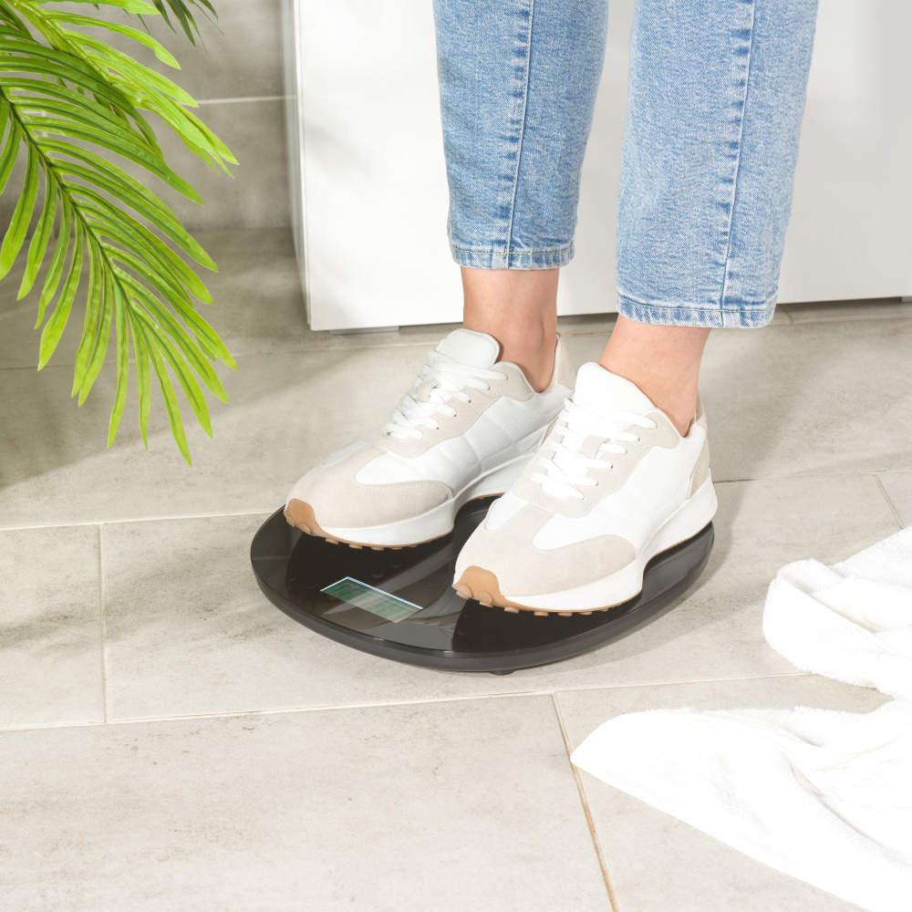 Salter Electronic Round Bathroom Scale – Black