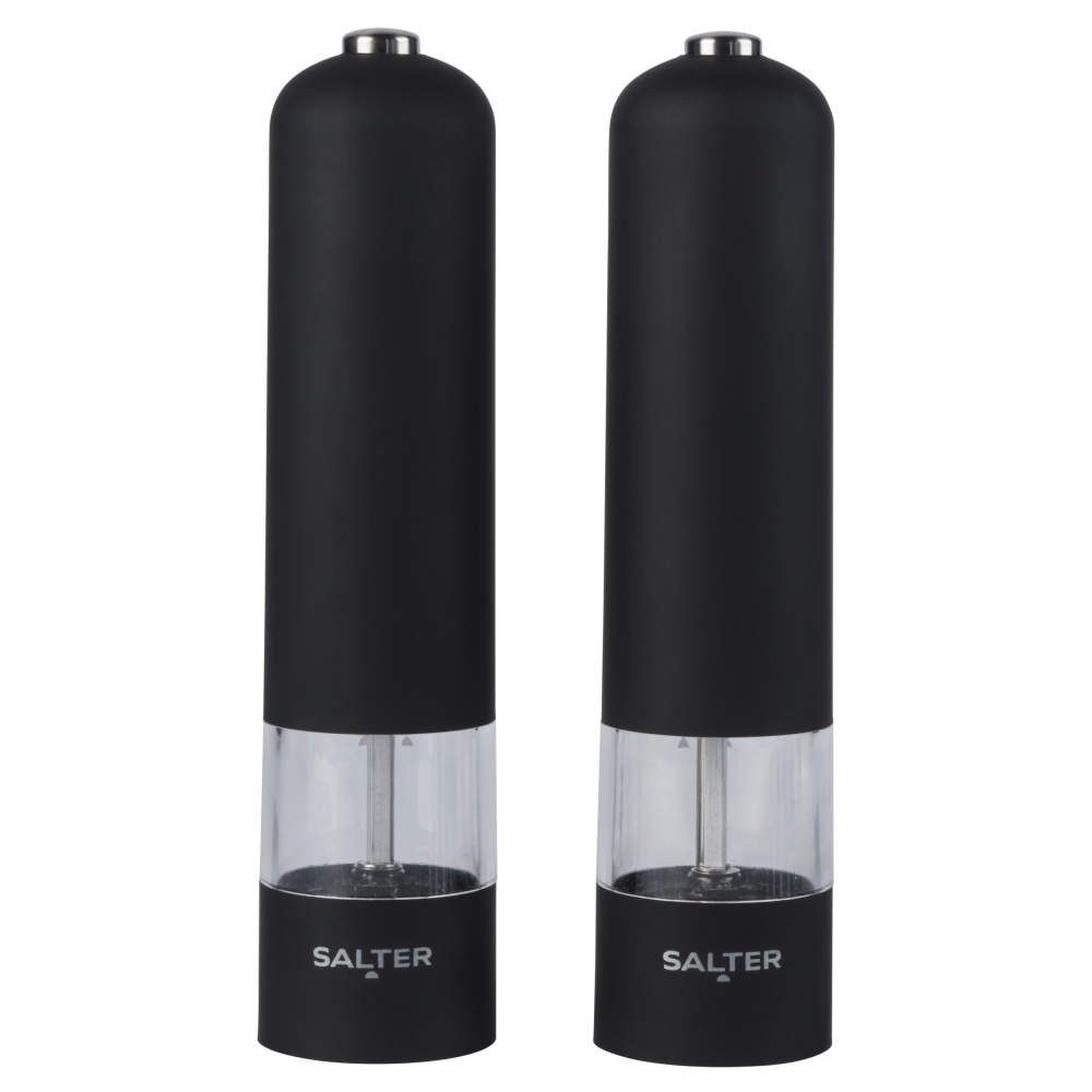 salter Electronic Salt & Pepper Mills - Matt Black