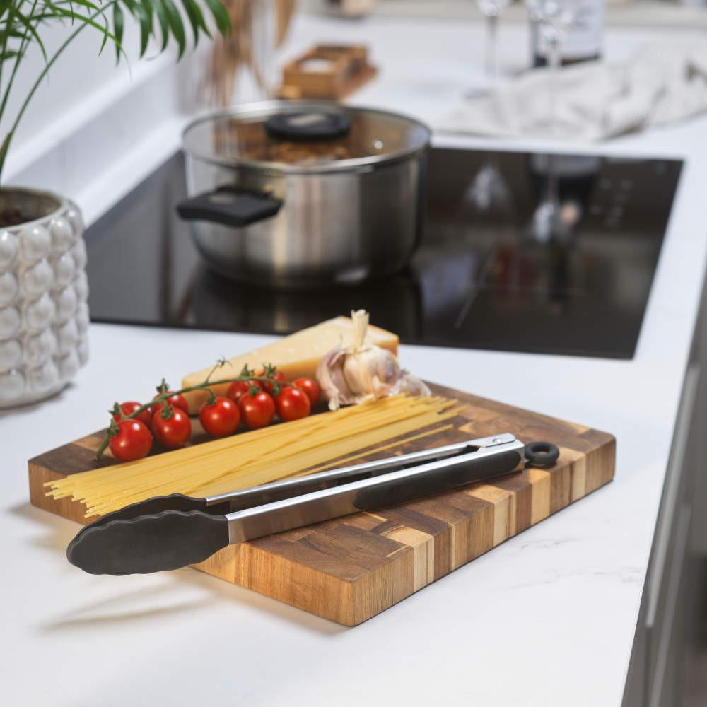 Salter Expert 12” Locking Tongs – Black