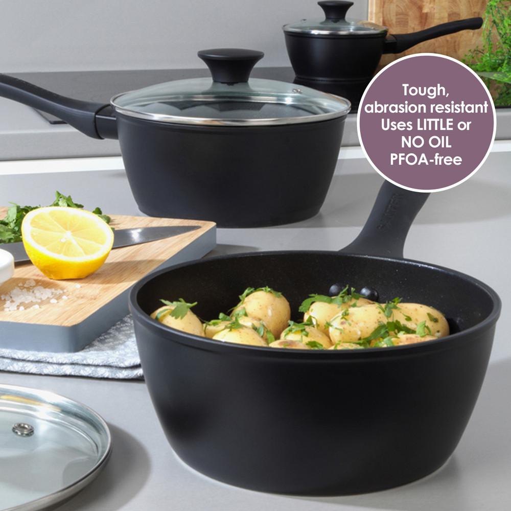 Salter Geo Hex 3-Piece Saucepan Set