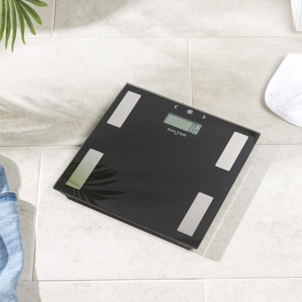 Salter Glass Analyser Bathroom Scale - Black