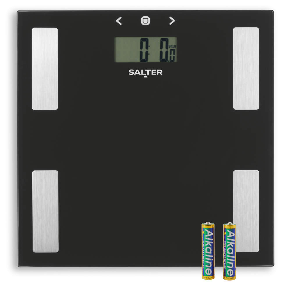 salter Glass Analyser Bathroom Scale - Black