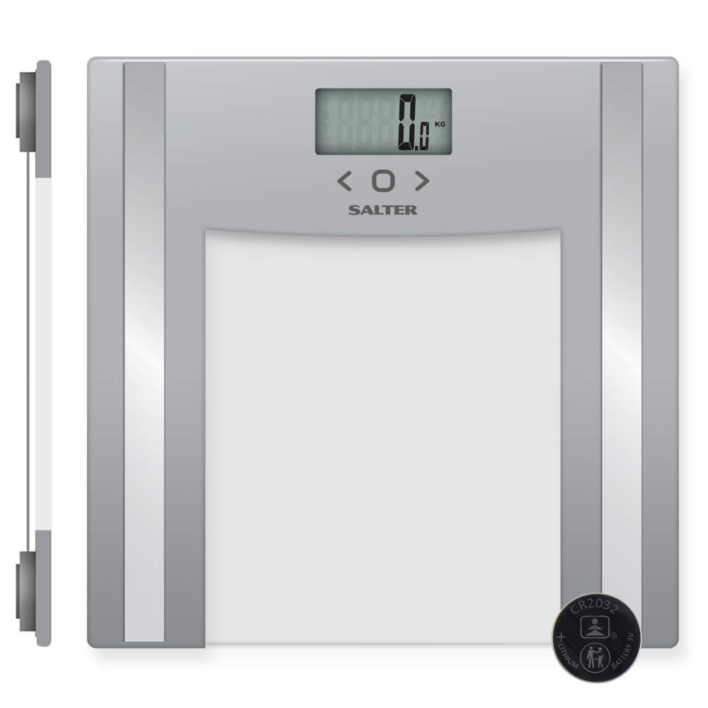 salter Glass Analyser Bathroom Scale - Grey