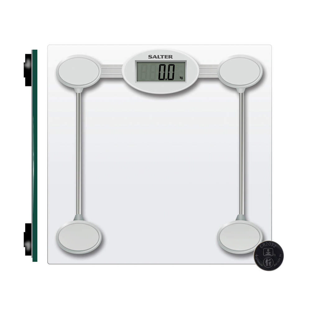 salter Glass Digital Bathroom Scale - Clear
