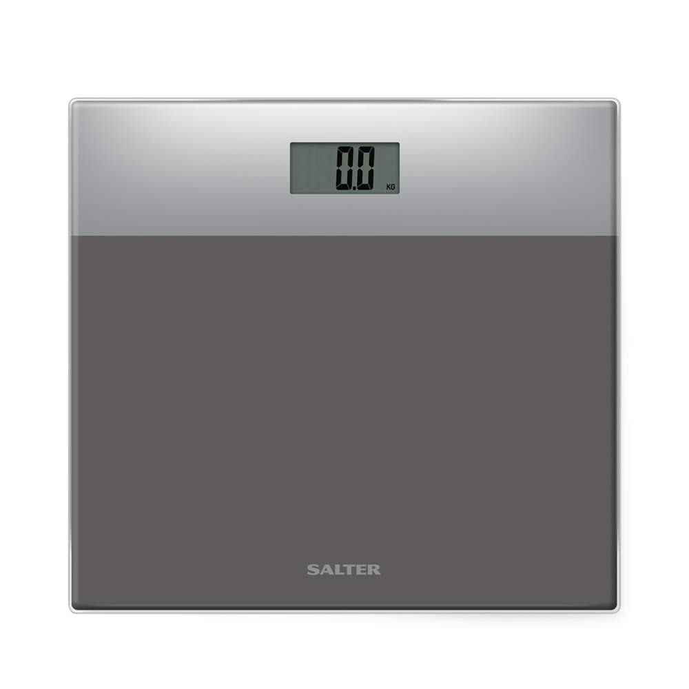 salter Glass Digital Bathroom Scale - Silver/Grey