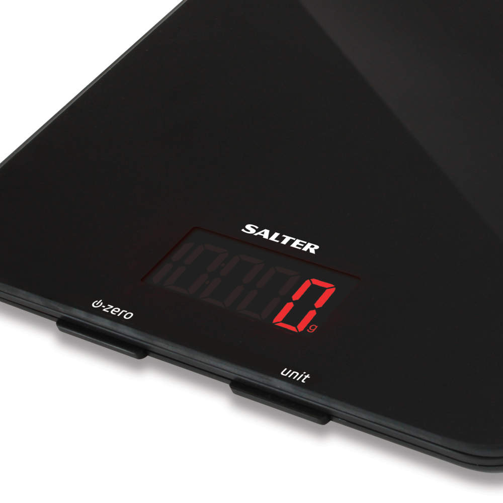 Salter Glass Digital Kitchen Scale 10kg - Black