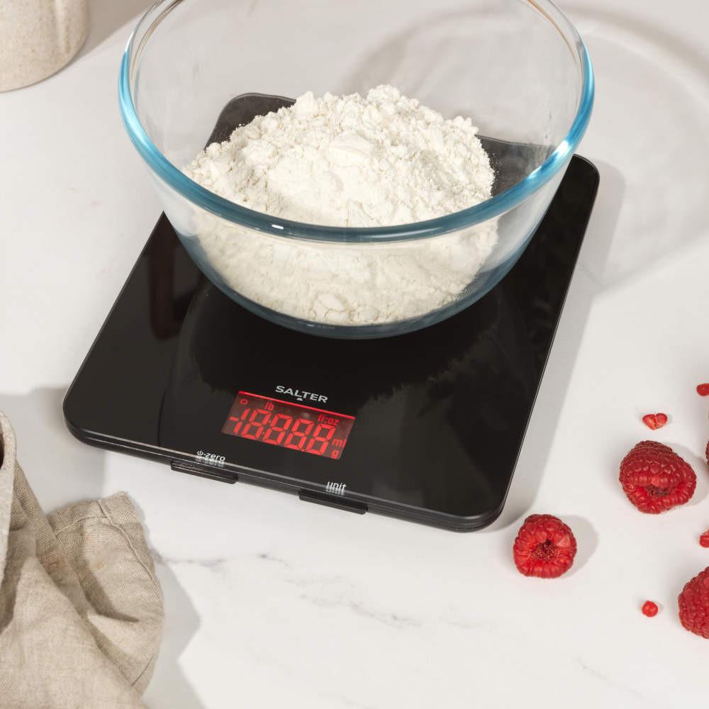Salter Glass Digital Kitchen Scale 5kg - Black