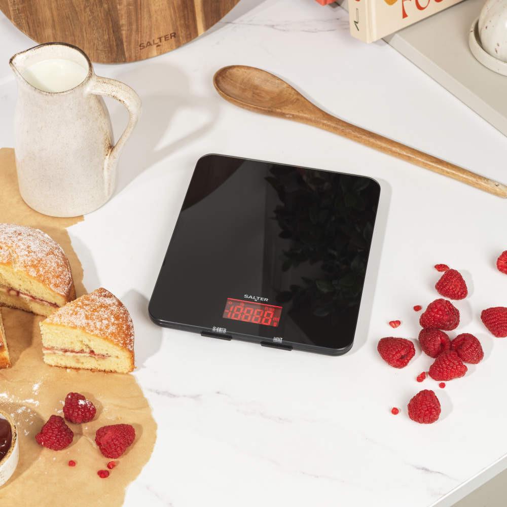 Salter Glass Digital Kitchen Scale 5kg - Black
