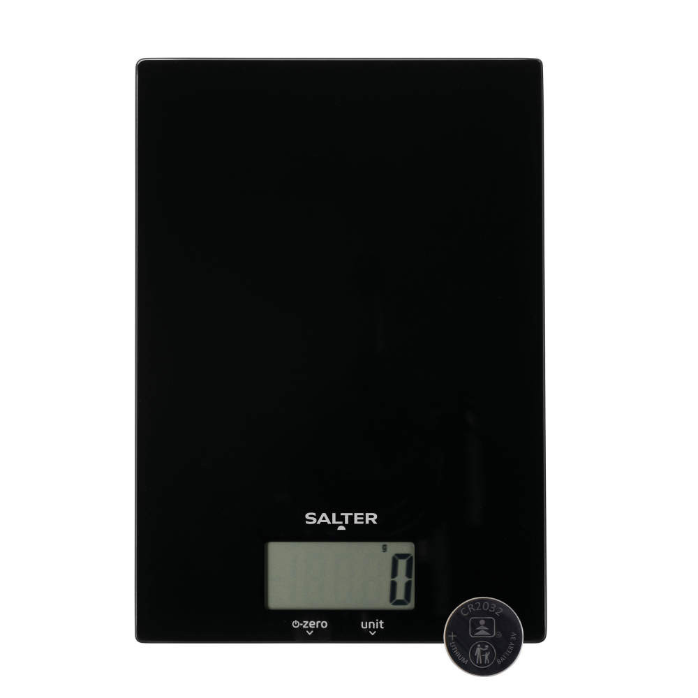 salter Glass Digital Kitchen Scale - Black