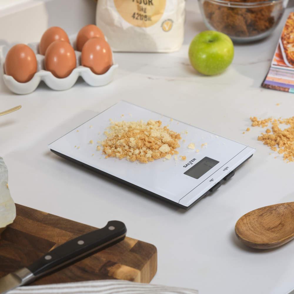 Salter Glass Digital Kitchen Scale – White