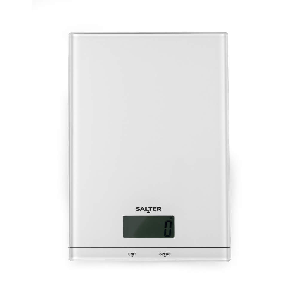 salter Glass Digital Kitchen Scale – White