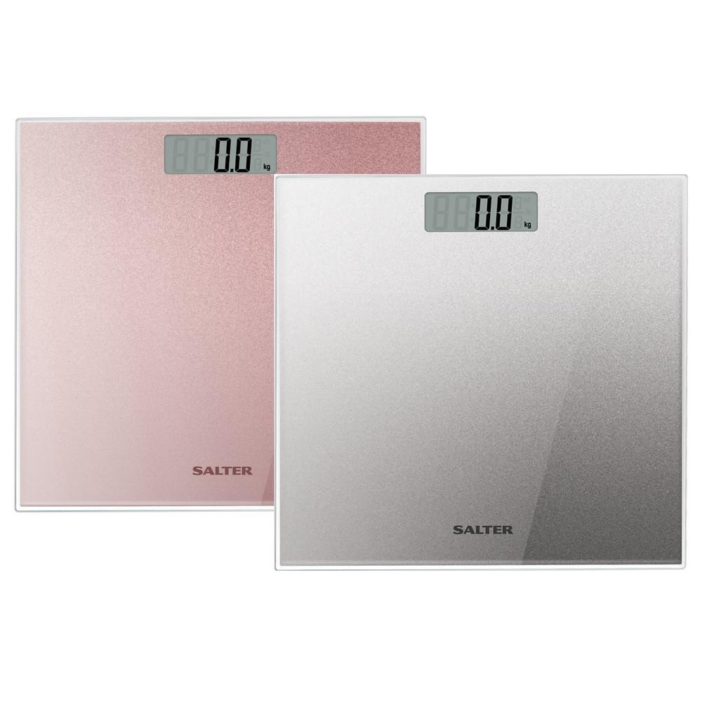 salter Glitter Glass Personal Bathroom Scale