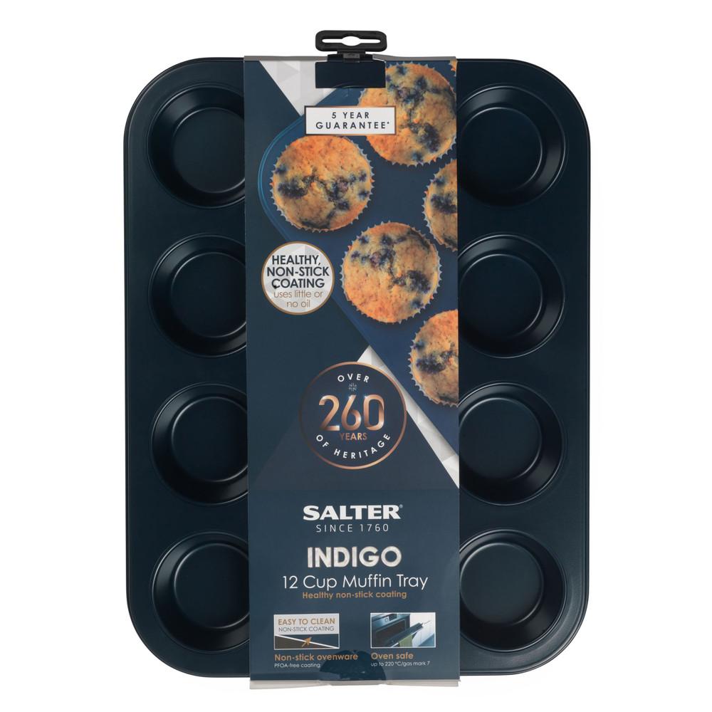 Salter Indigo 12 Cup Muffin Pan
