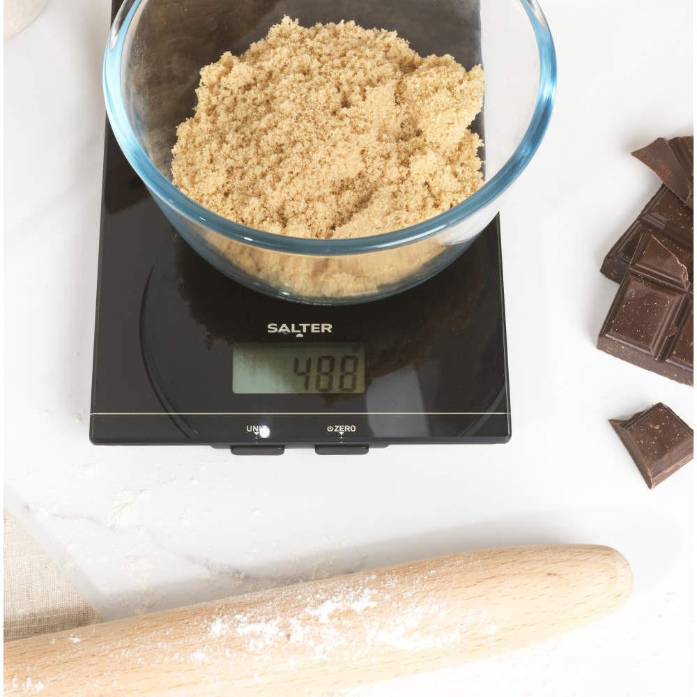 Salter Kuro Glass Electronic Kitchen Scale - Black