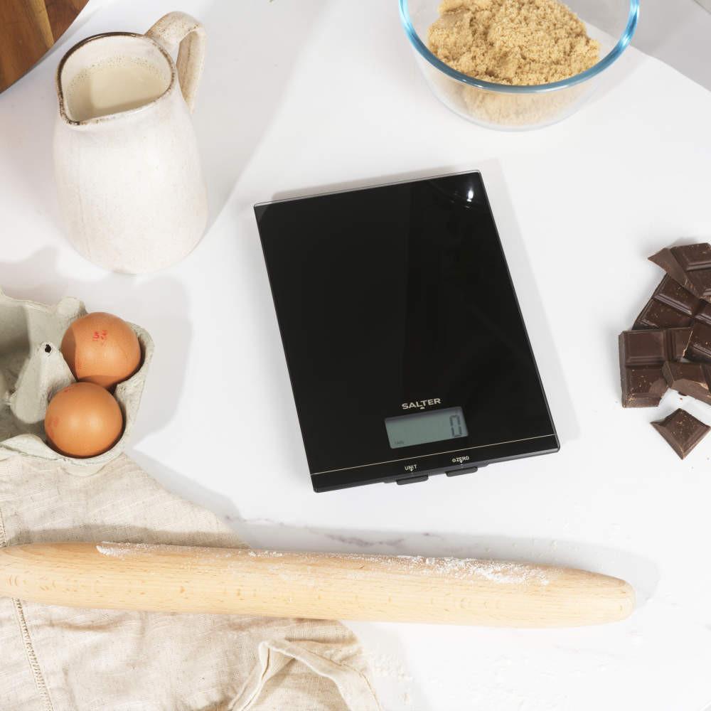 Salter Kuro Glass Electronic Kitchen Scale - Black