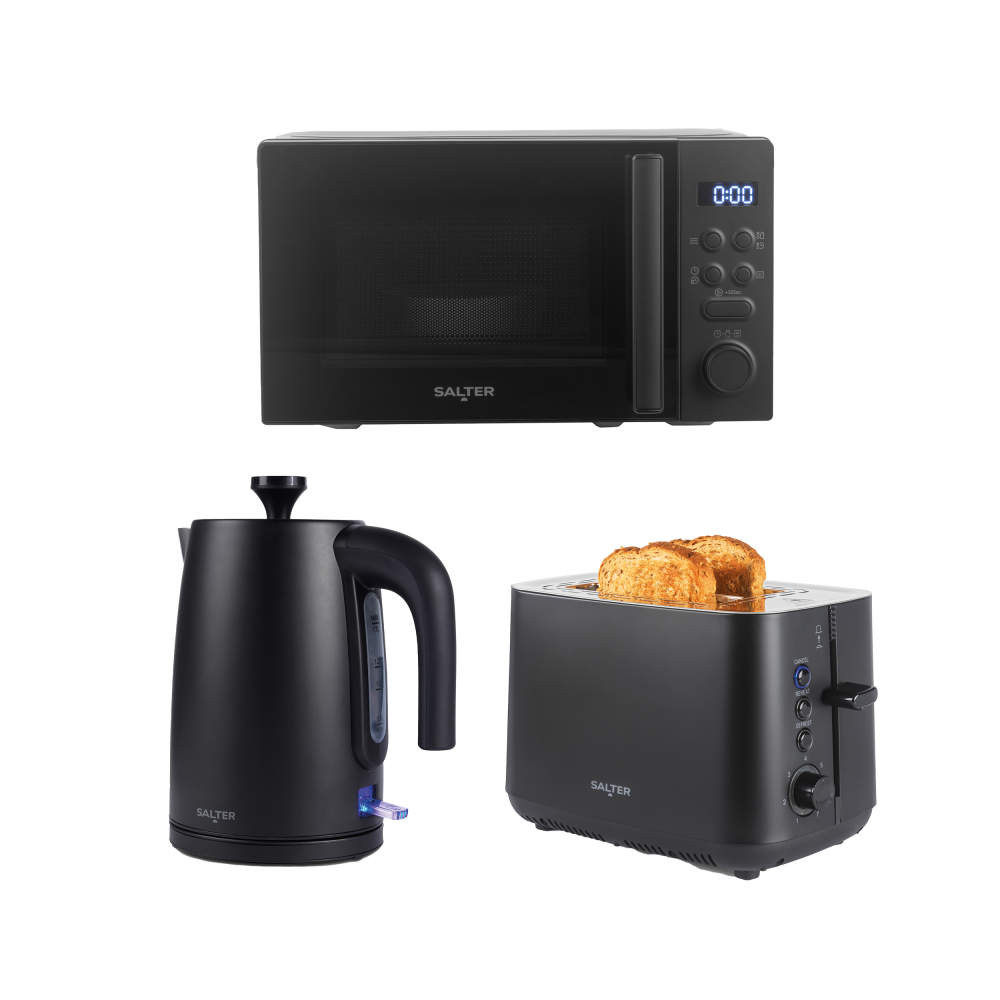 salter Kuro Kettle 2-Slice Toaster & Microwave Set