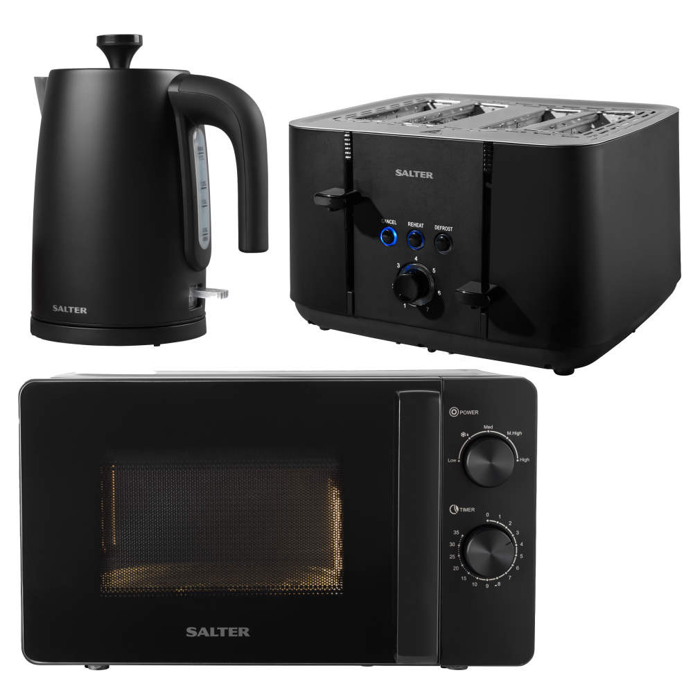 salter Kuro Kettle Toaster & Manual Microwave Set