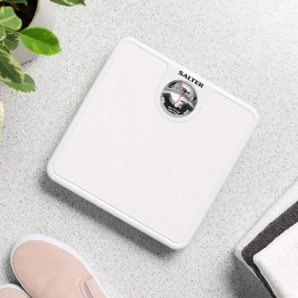 Salter Large Dial Mechanical Bathroom Scale - White