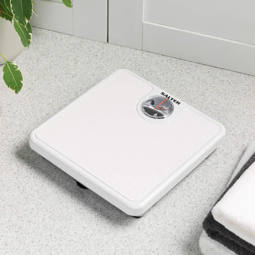 Salter Large Dial Mechanical Bathroom Scale - White
