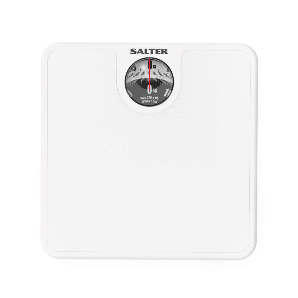 salter Large Dial Mechanical Bathroom Scale - White
