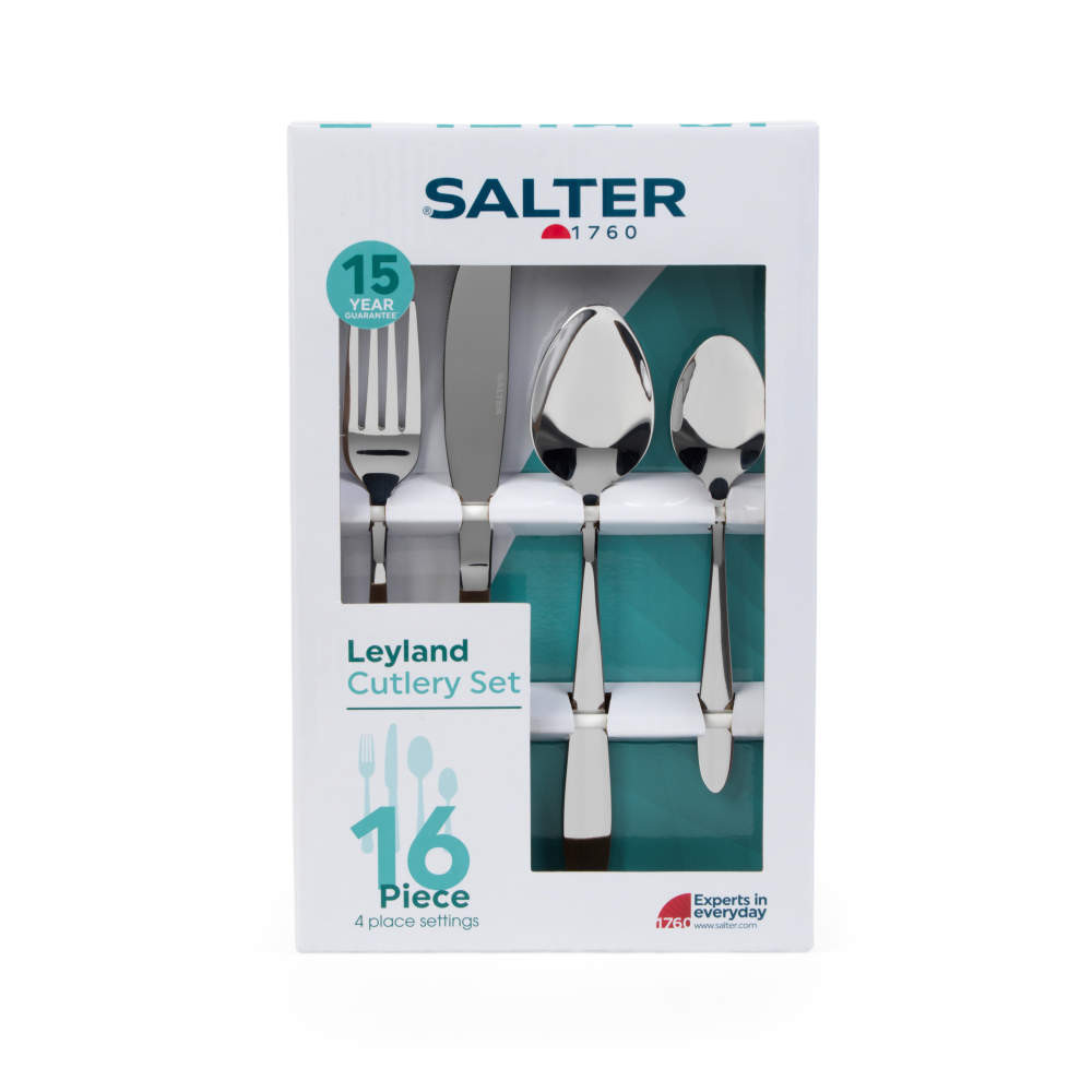 Salter Leyland 16-Piece Cutlery Set – Silver