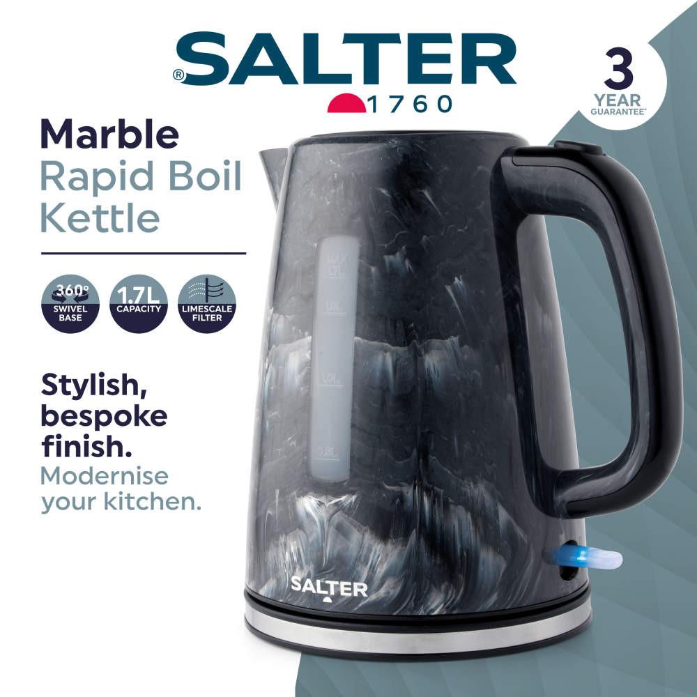 Salter Marble 1.7L Kettle - Black
