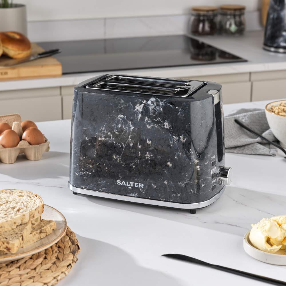 Salter Marble 2-Slice Toaster - Black