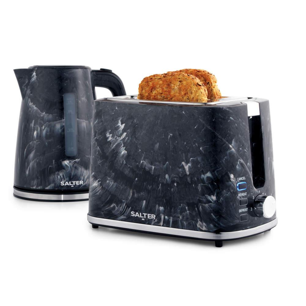 Salter Marble 2-Slice Toaster - Black