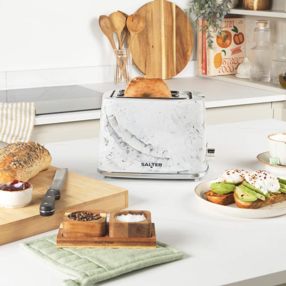 Salter Marble 2-Slice Toaster – White
