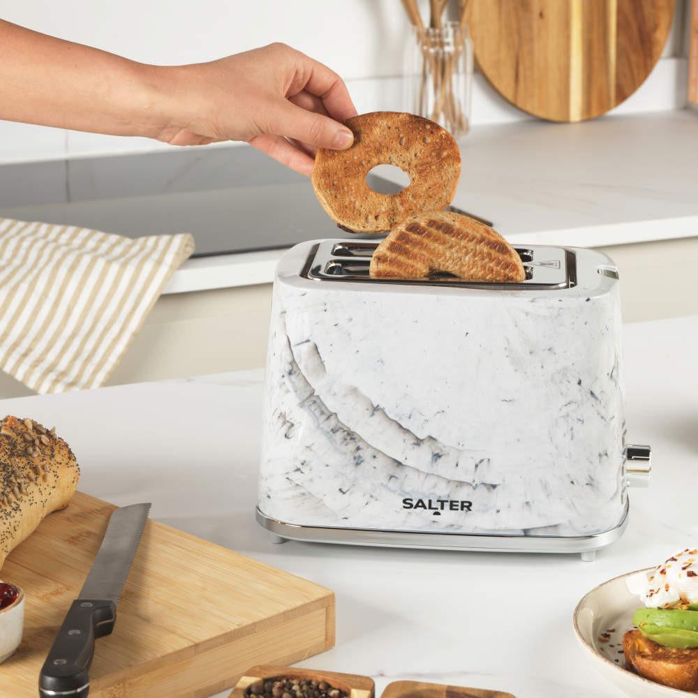Salter Marble 2-Slice Toaster – White