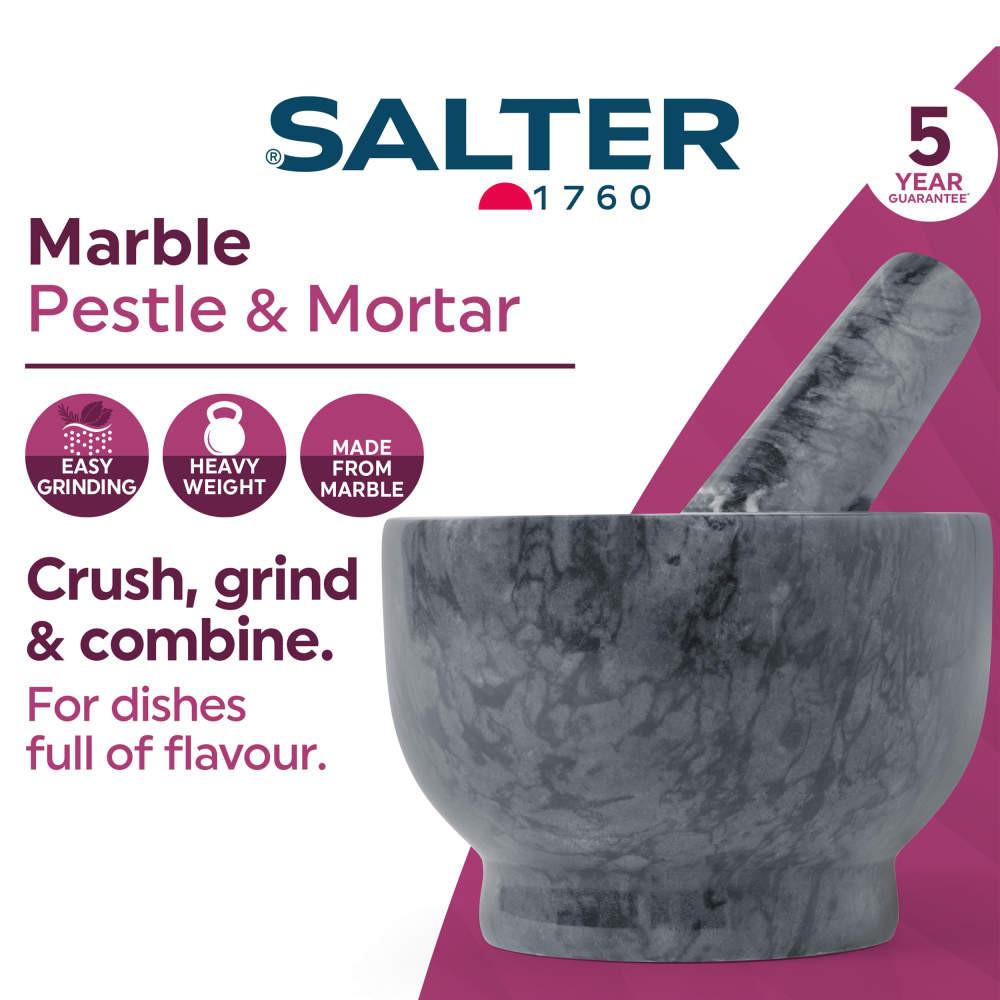 Salter Marble Pestle & Mortar - Black