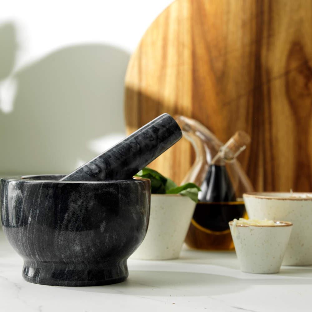 Salter Marble Pestle & Mortar - Black