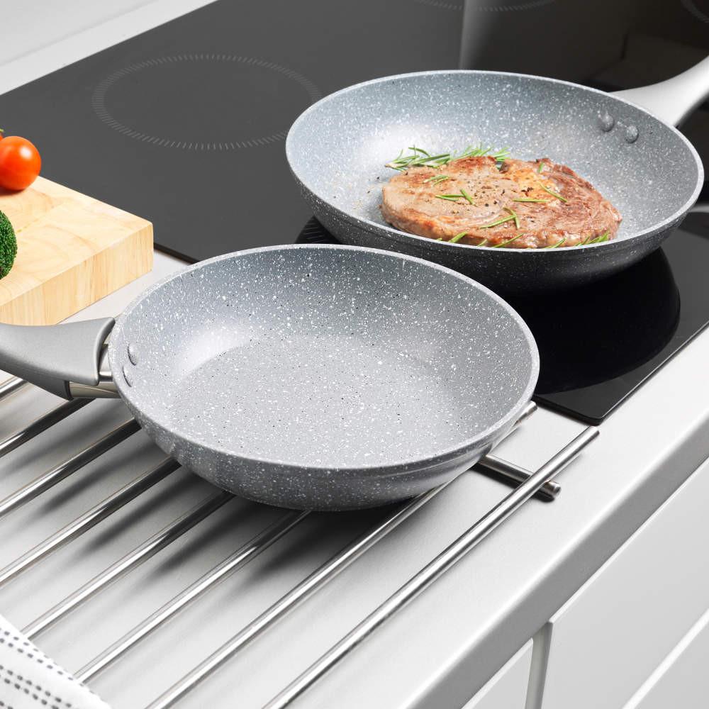 Salter Marblestone 2-Piece Frying Pan Set - 20/24cm