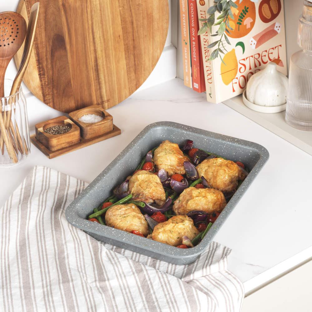 Salter Marblestone 36cm Roasting Pan - 3 Pack