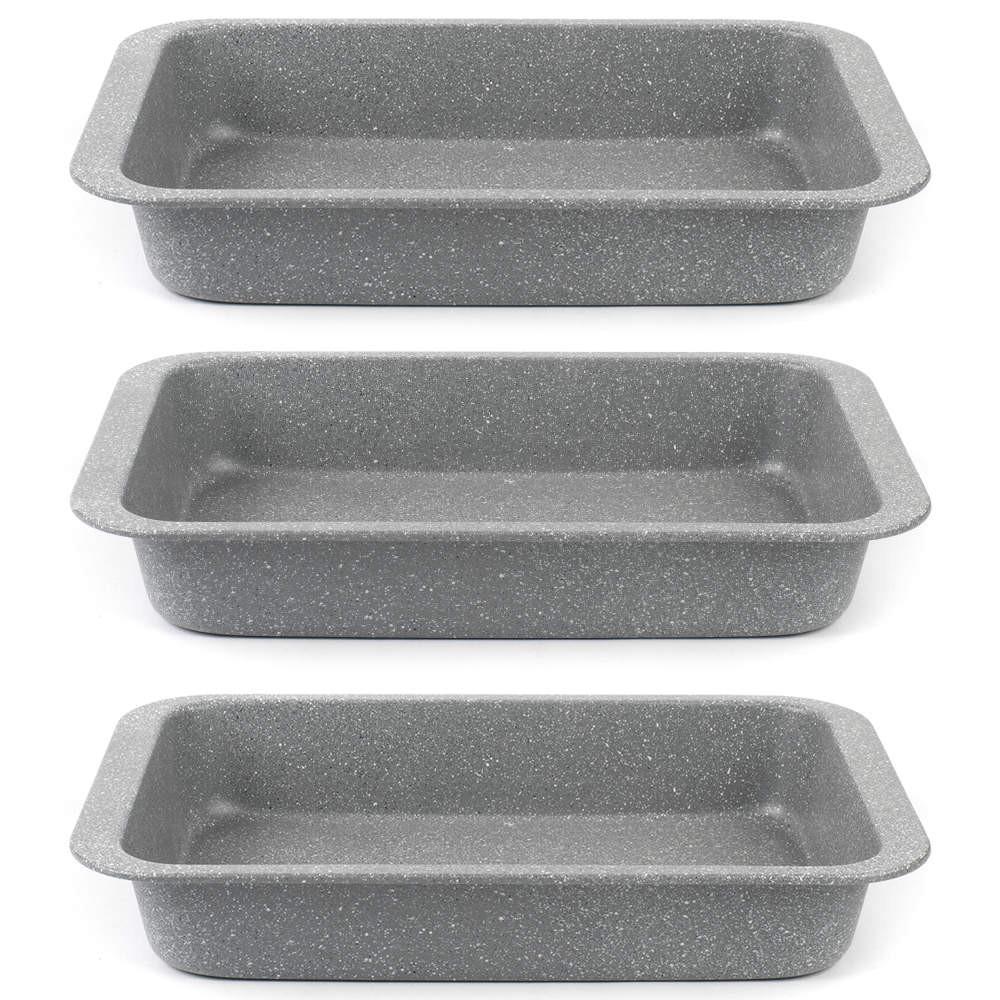 salter Marblestone 36cm Roasting Pan - 3 Pack