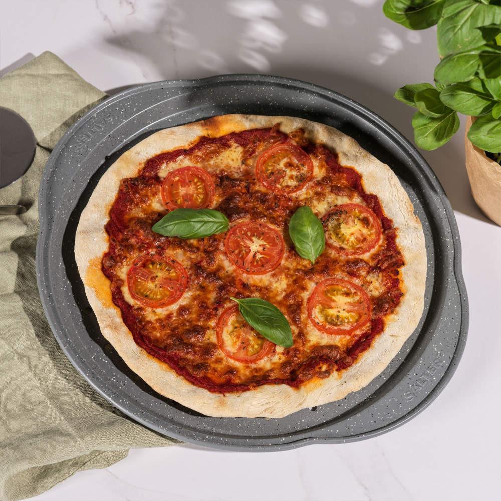 Salter Marblestone 37cm Pizza Tray - 2 Pack
