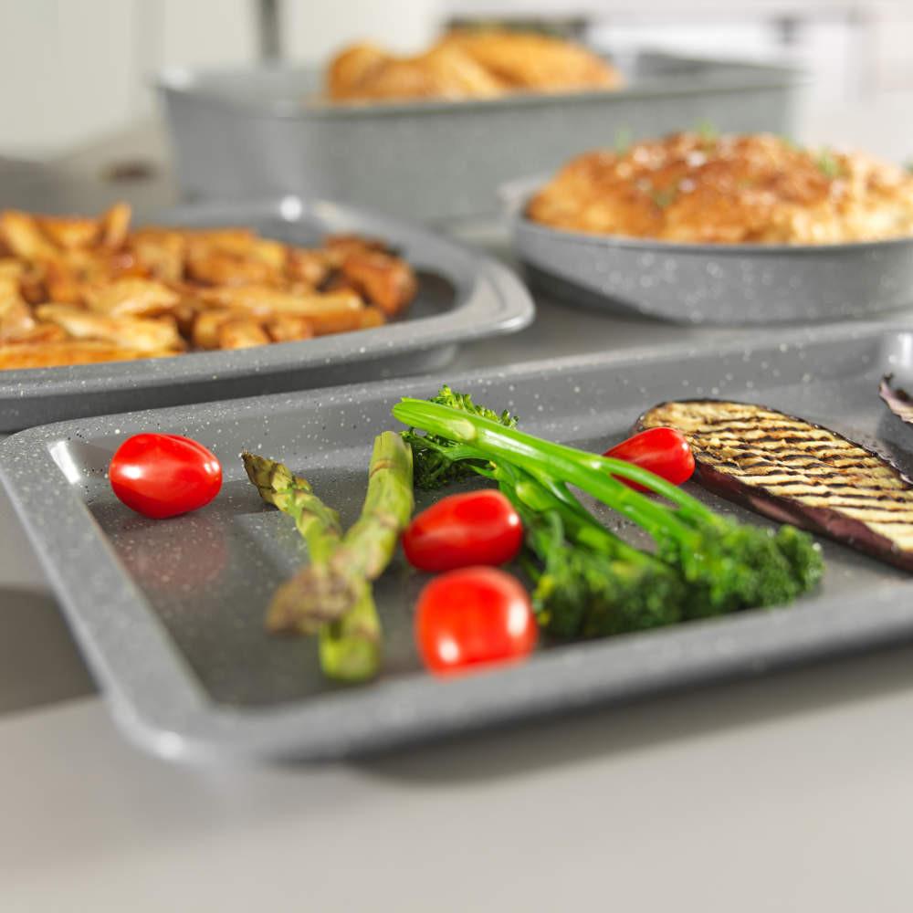 Salter Marblestone 4-Piece Bakeware Set